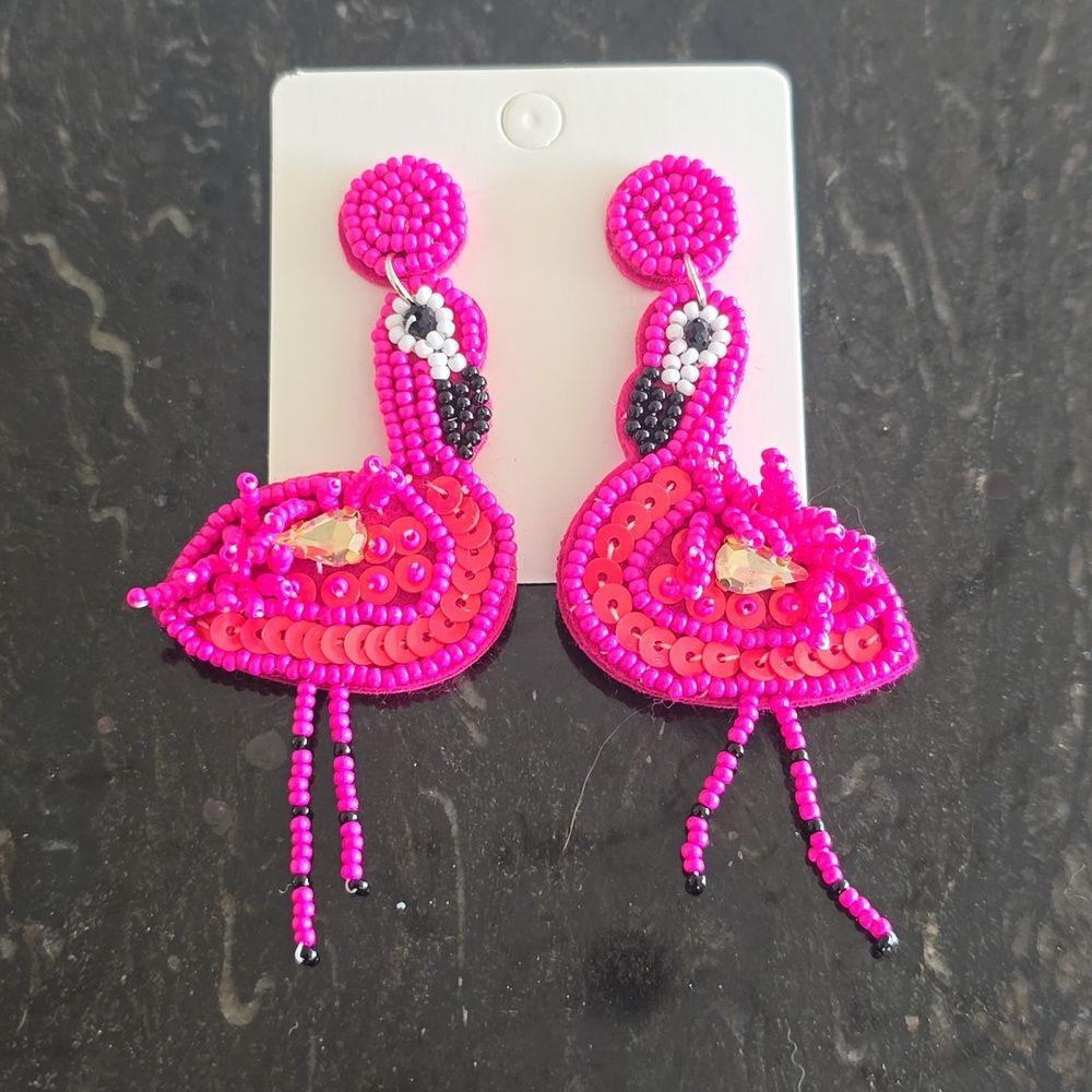 NEW Flamingo Earrings